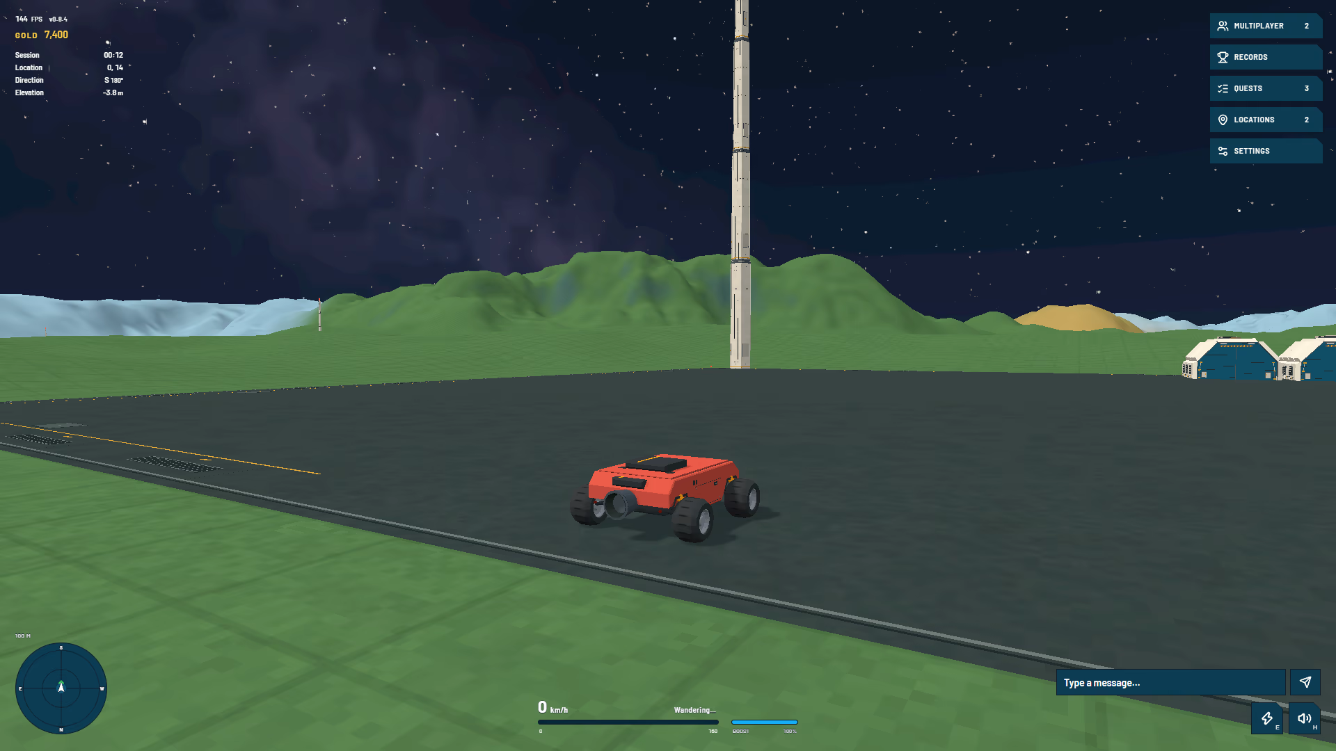 Planet Zero Drive after its overhaul, showing the rover and updated multiplayer interface