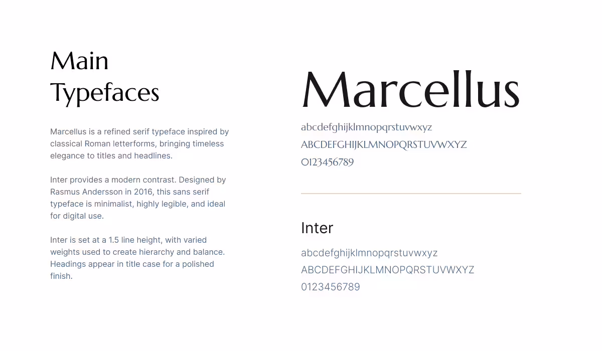 Typeface selection and typographic hierarchy